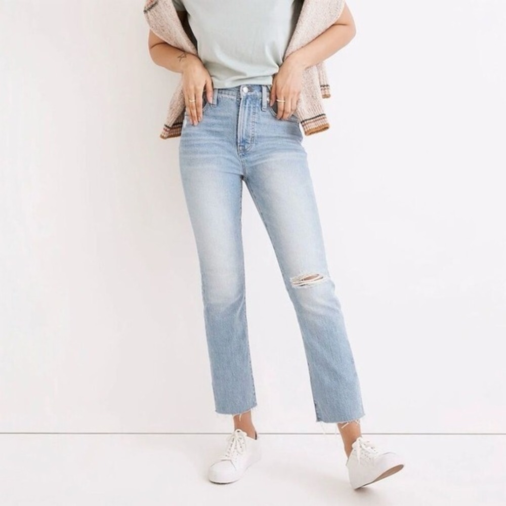 Madewell Women's Perfect Vintage Jean Size 25 Blue Distressed Coney‎ Wash